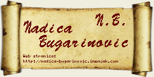 Nadica Bugarinović vizit kartica